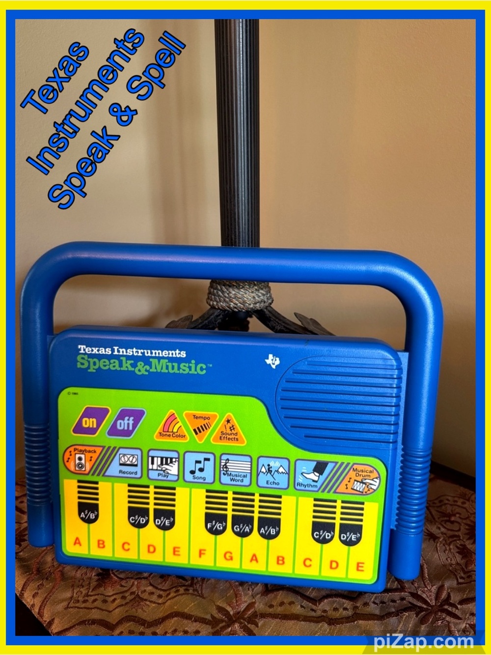 Texas Instruments Speak & Music Vintage Kids Keyboard - Bright Blue & Lime Green